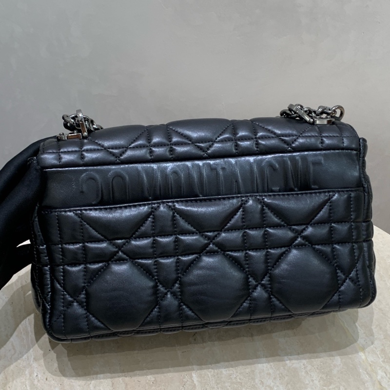 Dior caro中號手袋 so black 烏金扣 單肩包斜挎包 全智秀同款-10