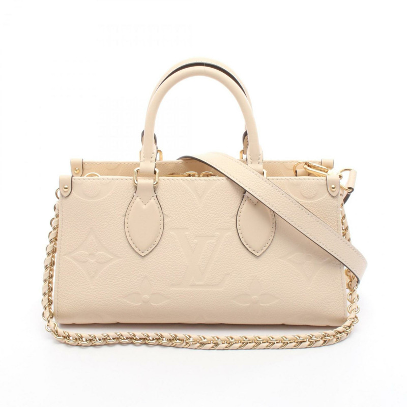 Louis Vuitton On the Go New York Monogram Empreinte 皮革手提包，女款，象牙色，M23698-0