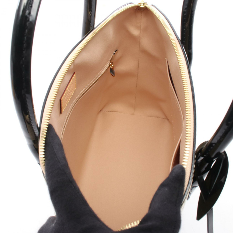 LOUIS VUITTON Lockit PM 手提包 M90251 Vernis 皮革米色沙丘二手女士 LV-2