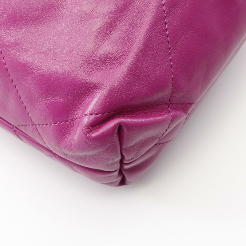 CHANEL chanel 22 迷你鏈條單肩包 AS3980 皮革紫色二手女 GHW CC-5