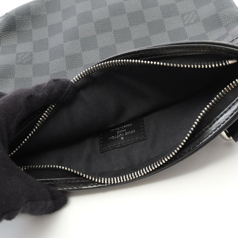 LOUIS VUITTON Tomas 單肩包 N58028 Damier 石墨帆布 黑色 二手 LV-8