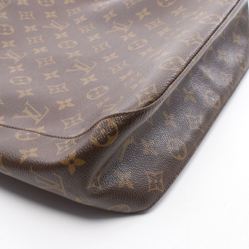 LOUIS VUITTON Looping GM 單肩包 M51145 Monogram 帆布皮革棕色二手-6