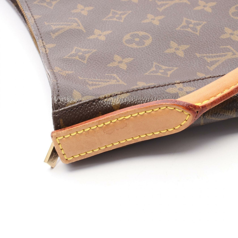 LOUIS VUITTON Looping GM 單肩包 M51145 Monogram 帆布皮革棕色二手-7