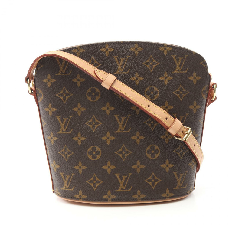 LOUIS VUITTON Drouot 單肩包 M51290 Monogram 帆布 棕色 二手 女士 LV-0