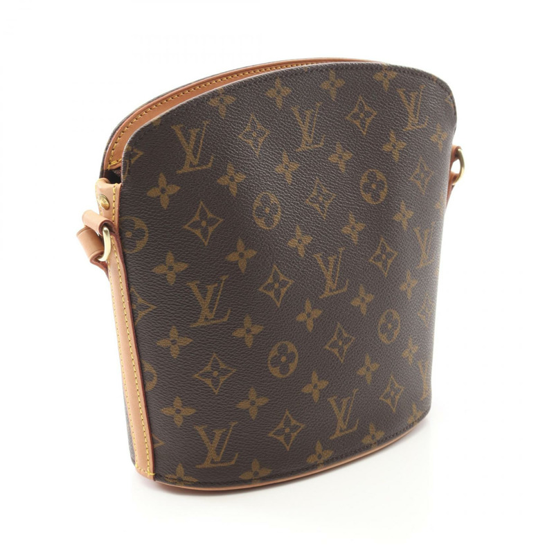 LOUIS VUITTON Drouot 單肩包 M51290 Monogram 帆布 棕色 二手 女士 LV-1