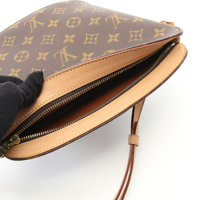 LOUIS VUITTON Drouot 單肩包 M51290 Monogram 帆布 棕色 二手 女士 LV-5