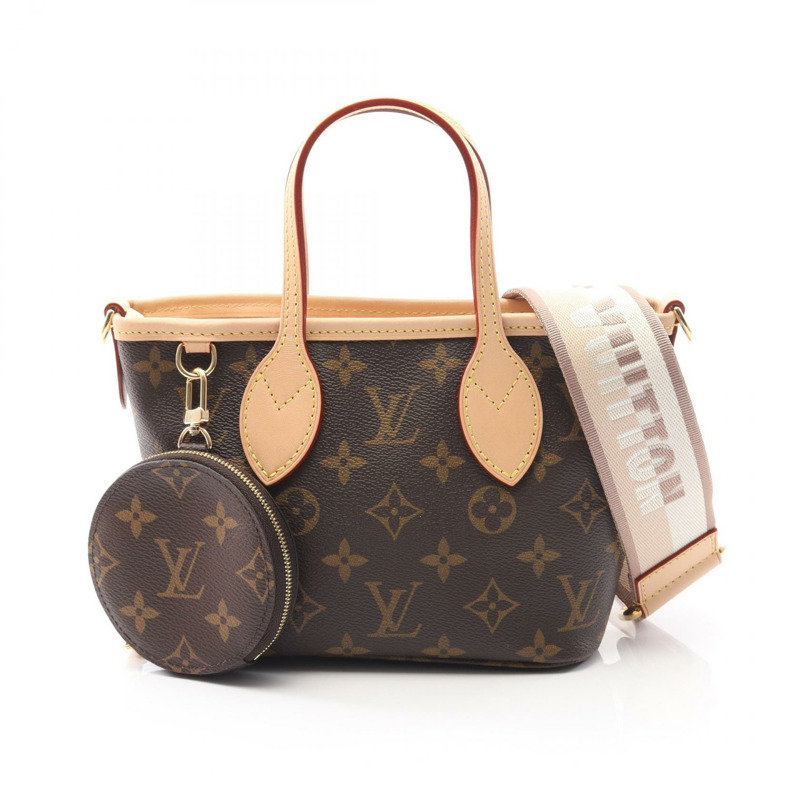 LOUIS VUITTON Neverfull BB 肩背包 手提包 M46705 Monogram 帆布 皮革 二手-0