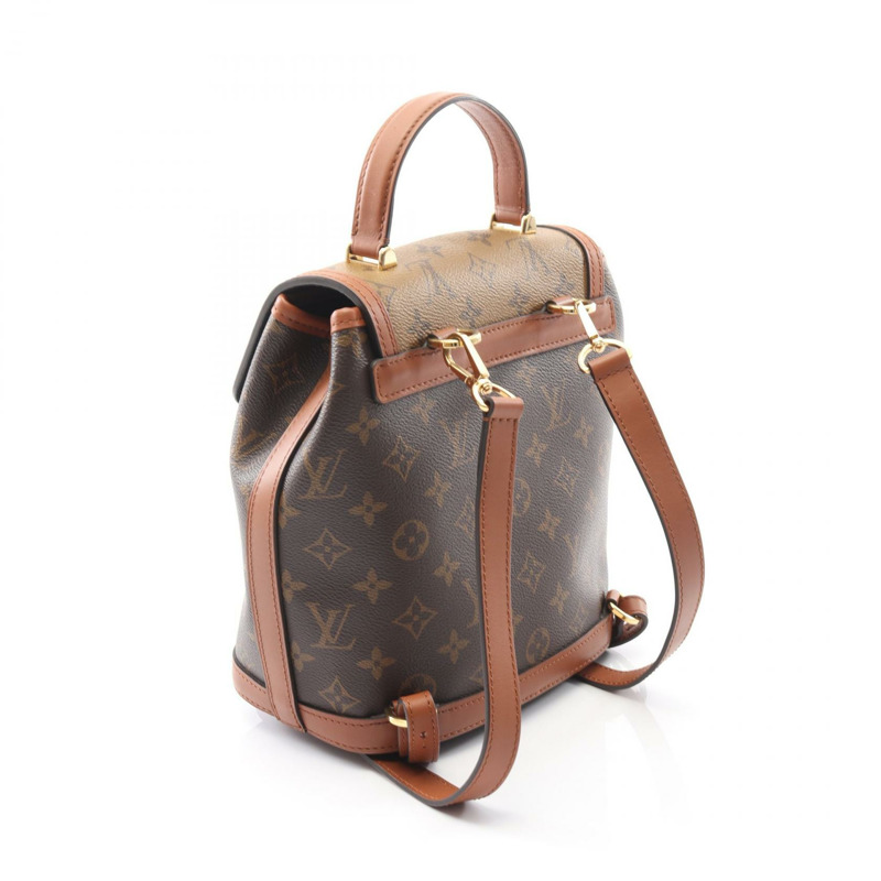 LOUIS VUITTON Dauphine 背包背包包 M45142 Monogram Reverse 棕色二手-1
