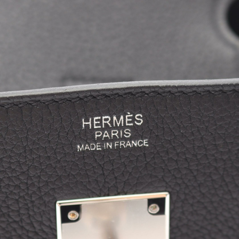愛馬仕 Birkin 30 手提包，K Togo 皮革，黑色，銀色五金，女士款-3