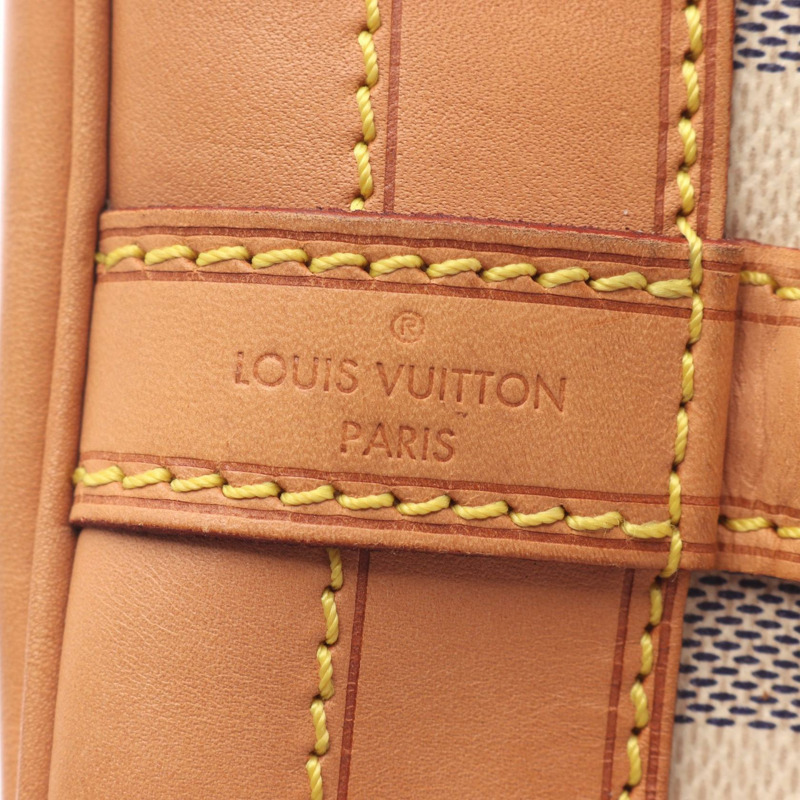 LOUIS VUITTON Noe 抽繩單肩包 N42222 Damier Azur 皮革二手 LV-3