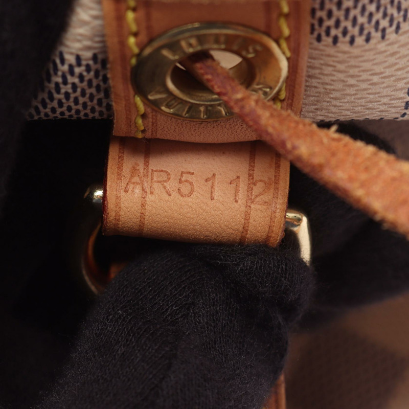 LOUIS VUITTON Noe 抽繩單肩包 N42222 Damier Azur 皮革二手 LV-4