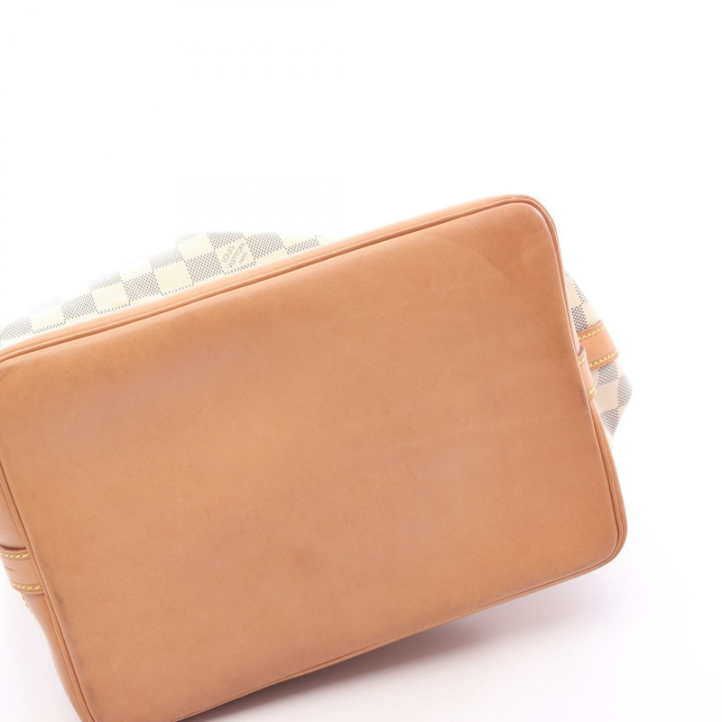 LOUIS VUITTON Noe 抽繩單肩包 N42222 Damier Azur 皮革二手 LV-5