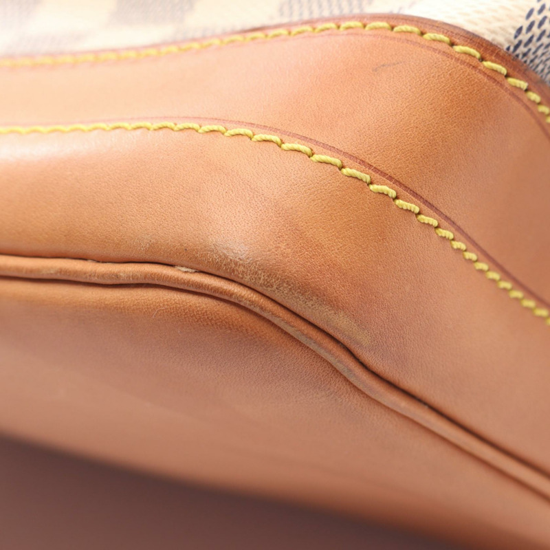 LOUIS VUITTON Noe 抽繩單肩包 N42222 Damier Azur 皮革二手 LV-6