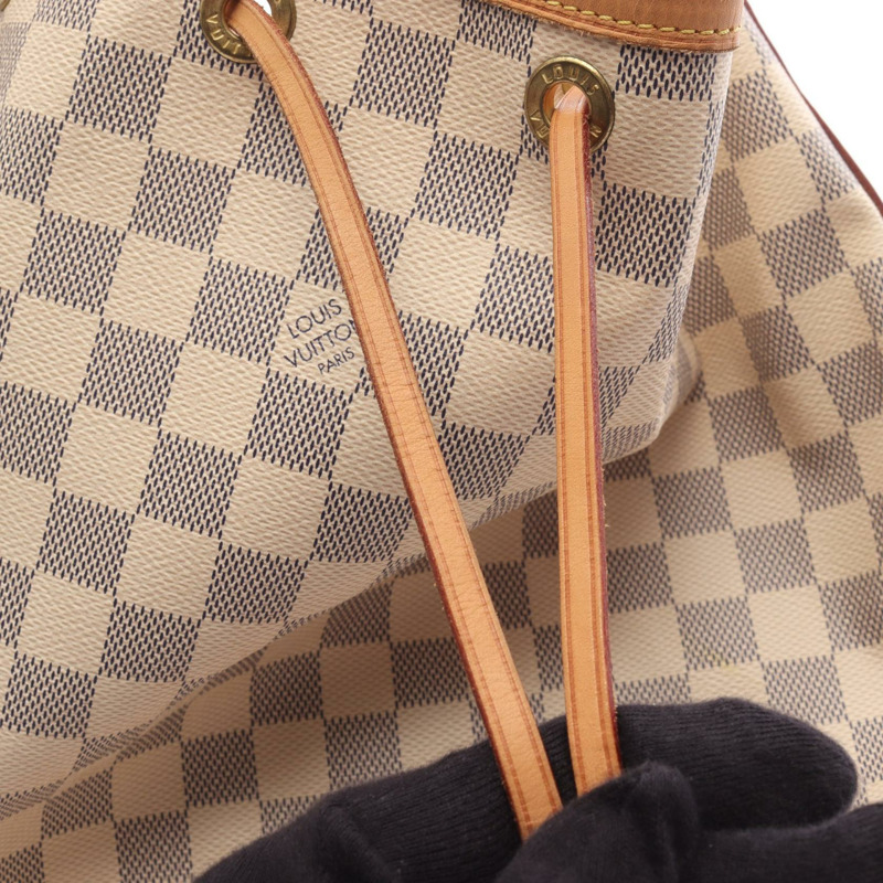 LOUIS VUITTON Noe 抽繩單肩包 N42222 Damier Azur 皮革二手 LV-10