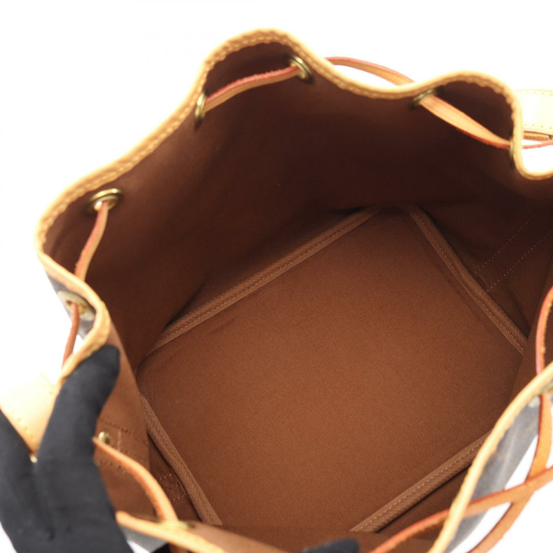 LOUIS VUITTON Petit Noe 單肩包 M42226 Monogram 帆布 棕色 二手 女士 LV-2