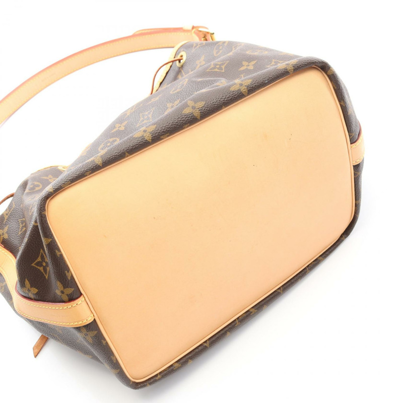 LOUIS VUITTON Petit Noe 單肩包 M42226 Monogram 帆布 棕色 二手 女士 LV-5