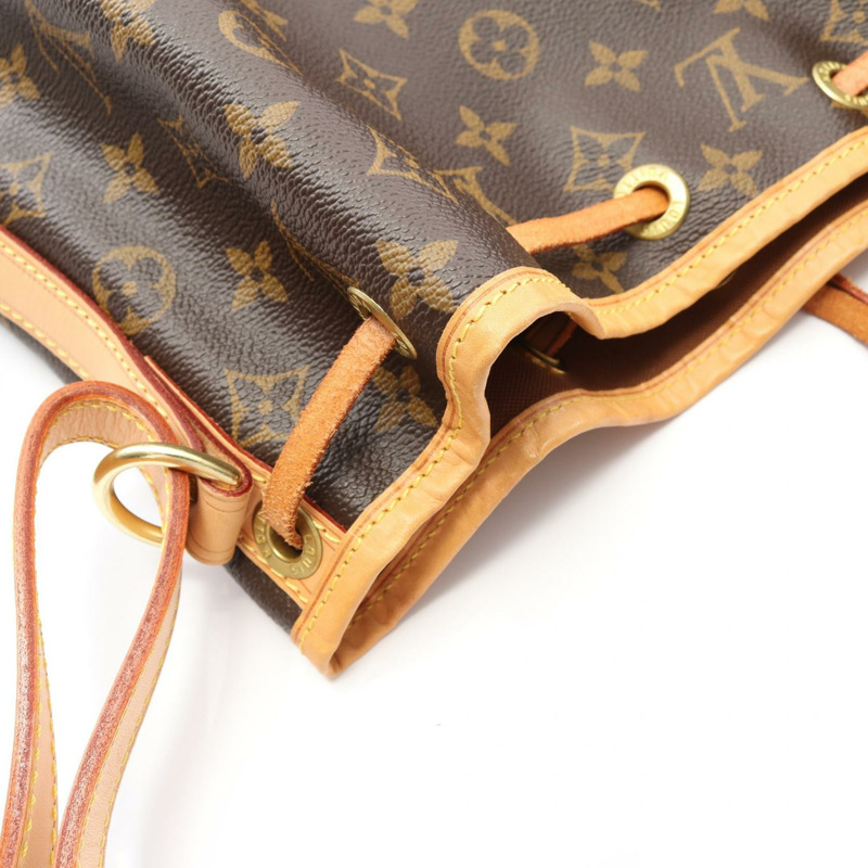 LOUIS VUITTON Petit Noe 單肩包 M42226 Monogram 帆布 棕色 二手 女士 LV-8