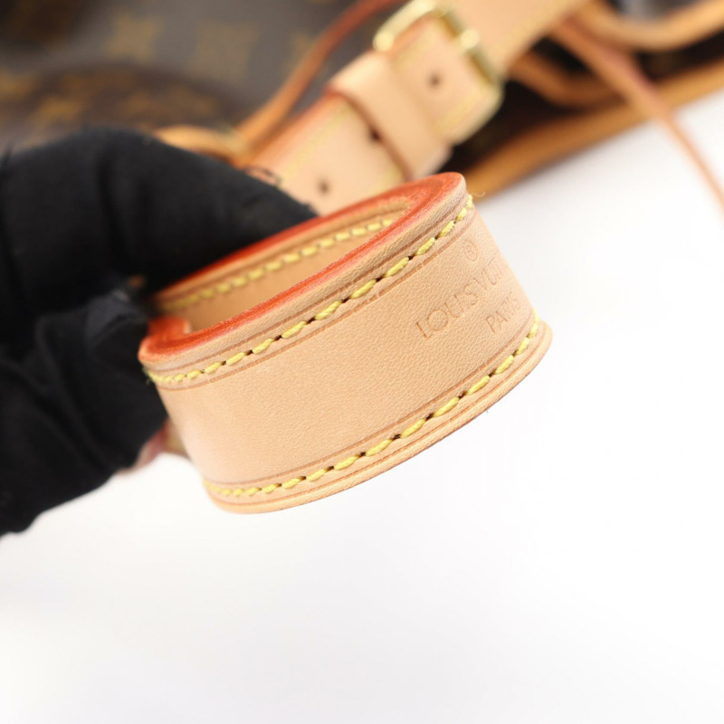 LOUIS VUITTON Petit Noe 單肩包 M42226 Monogram 帆布 棕色 二手 女士 LV-9