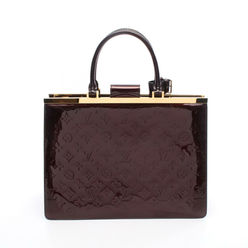 路易威登 Deesse GM 手提包 M91750 Vernis 皮革 Amrante 紫色 二手女式-0