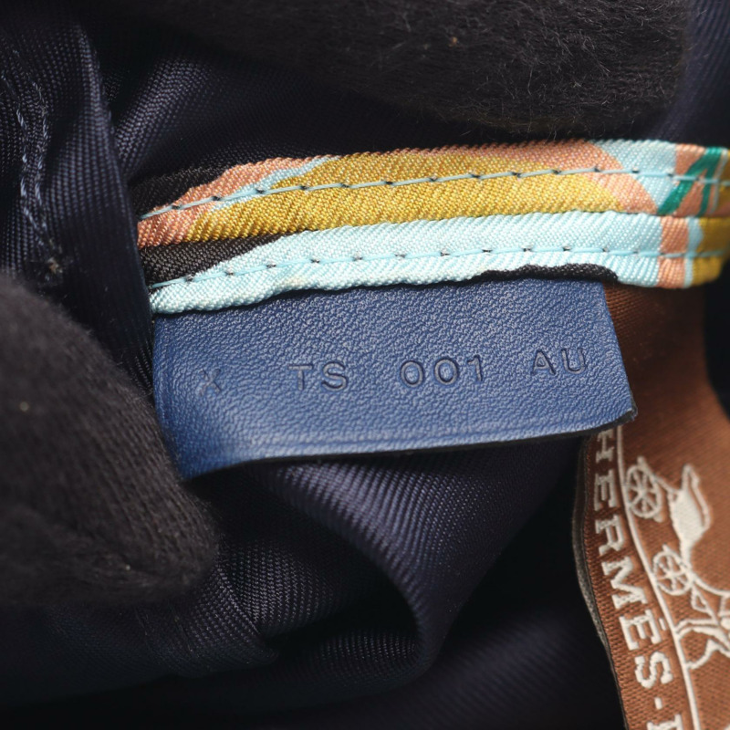 HERMES 芥末紫抽繩手提包 X 070539CK+070543CK 埃普索姆絲綢朱紅色 SHW-4