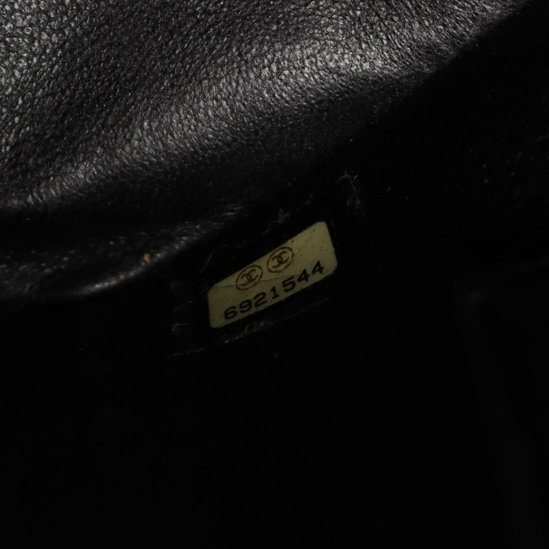 CHANEL Medallion 手提包 手提包 小牛皮 黑色 二手 SHW 女款-4