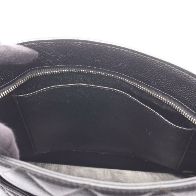 CHANEL Medallion 手提包 手提包 小牛皮 黑色 二手 SHW 女款-6