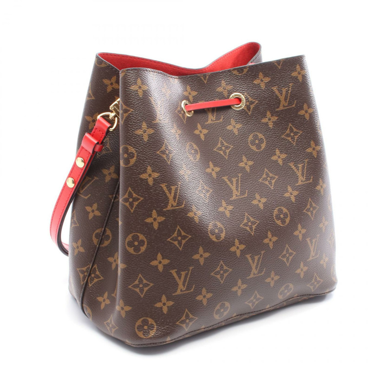LOUIS VUITTON Neonoe 單肩斜背包 M44021 Monogram 棕色 Coquelicot-1