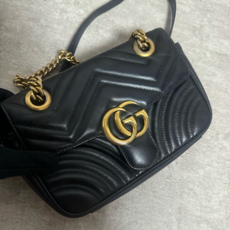 正品Gucci marmont馬夢經典翻蓋包-0