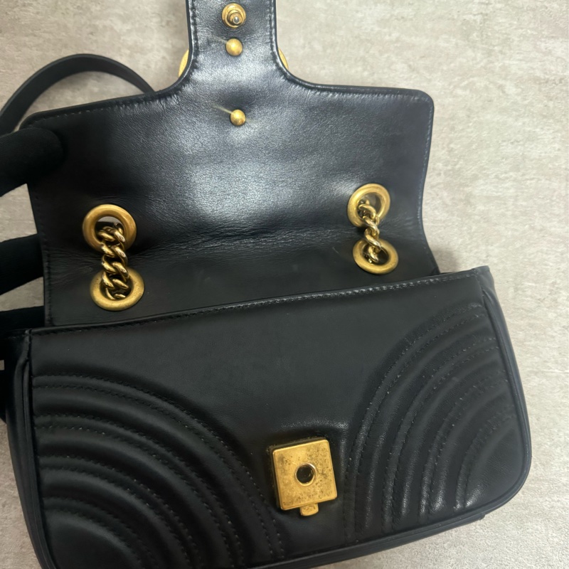 正品Gucci marmont馬夢經典翻蓋包-7