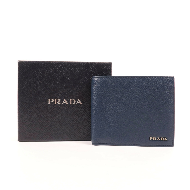 PRADA 牛皮皮革Fold Wallet錢包-8