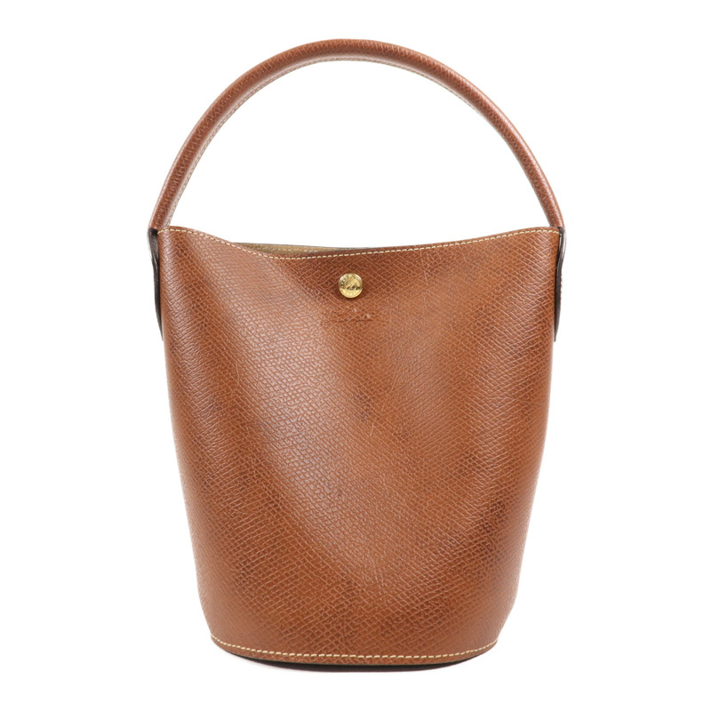 Longchamp 牛皮皮革Bucket Bag金扣手挽袋-0