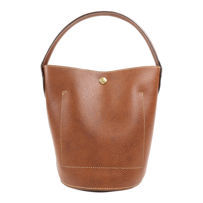 Longchamp 牛皮皮革Bucket Bag金扣手挽袋-1
