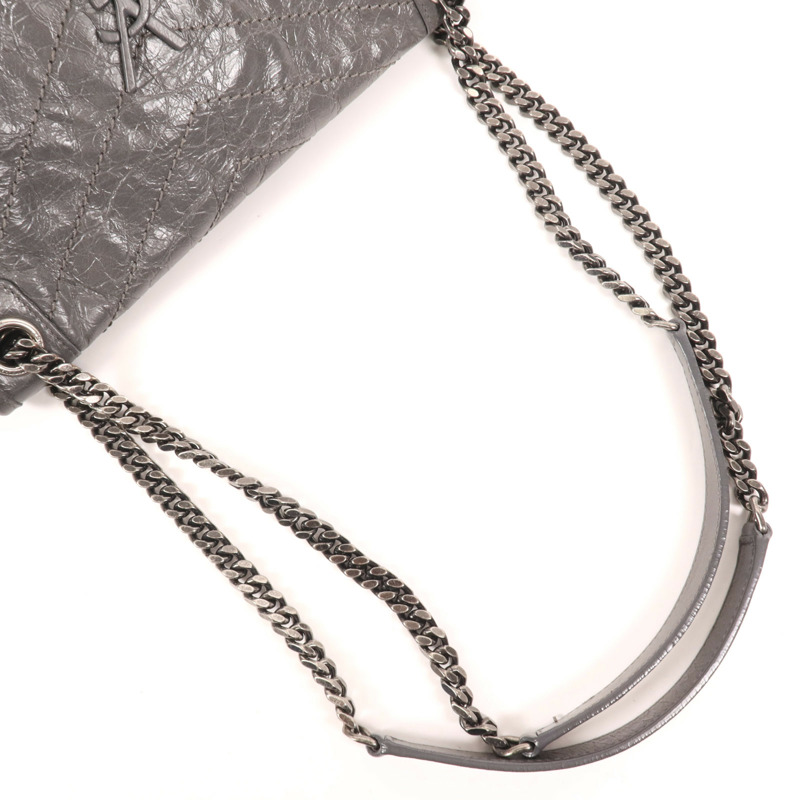 SAINT LAURENT 牛皮皮革Niki Medium銀扣肩背袋-7