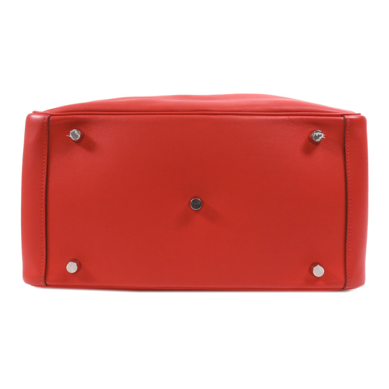 HERMES Swift皮革Lindy 30銀扣手挽肩背兩用袋Rose De Coeur-3