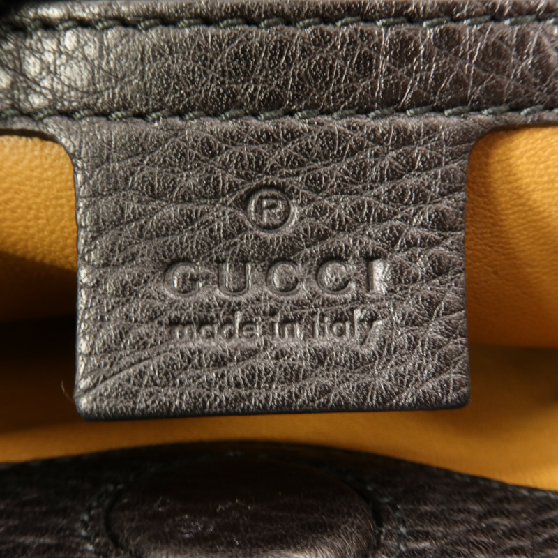 GUCCI 馬毛Bamboo Shopper Satchel Bag金扣手挽肩背兩用袋-5