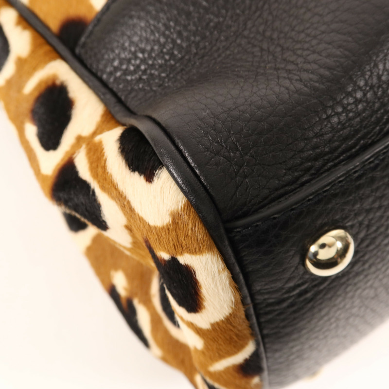 GUCCI 馬毛Bamboo Shopper Satchel Bag金扣手挽肩背兩用袋-10