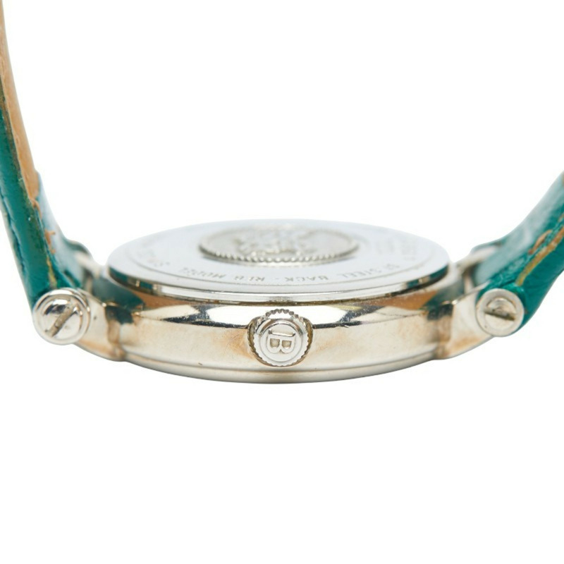 Burberry 格紋皮革（非原廠）石英腕錶，白色錶盤，不鏽鋼和皮革，女士，BURBERRY-5