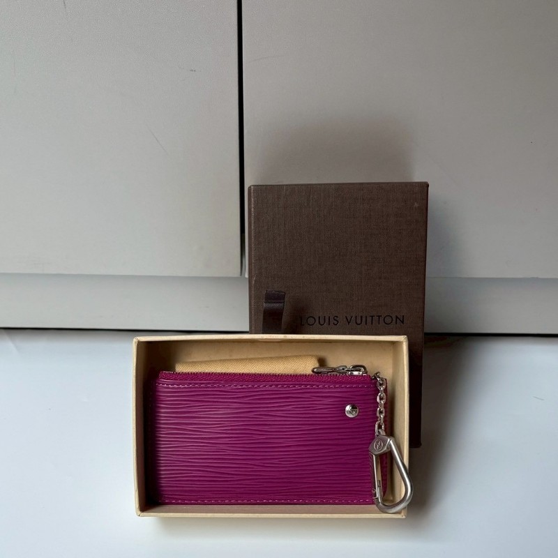 LV 紫紅EPI 鑰匙零錢包-0