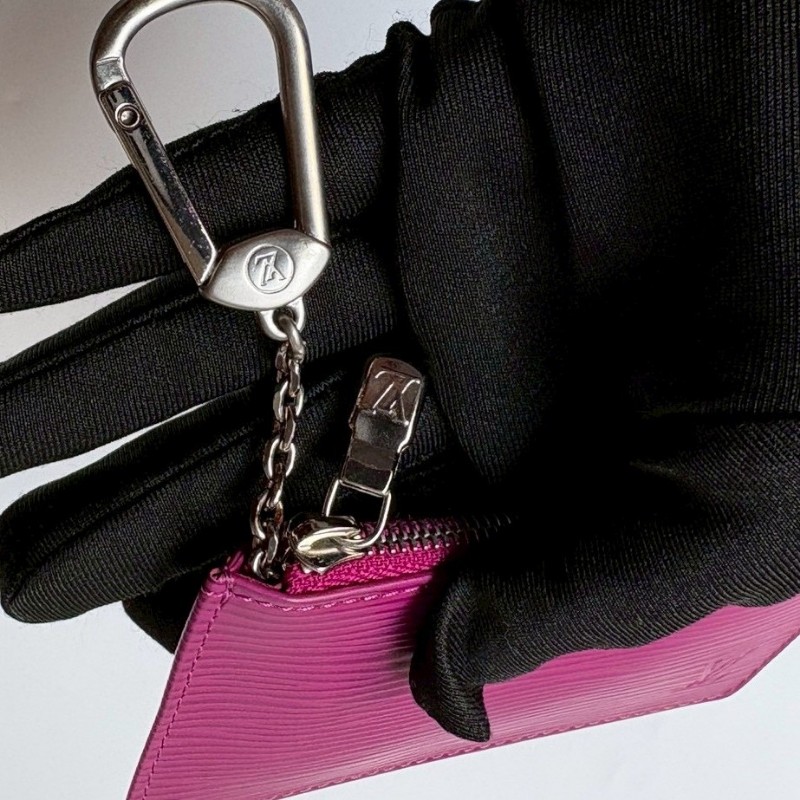 LV 紫紅EPI 鑰匙零錢包-2