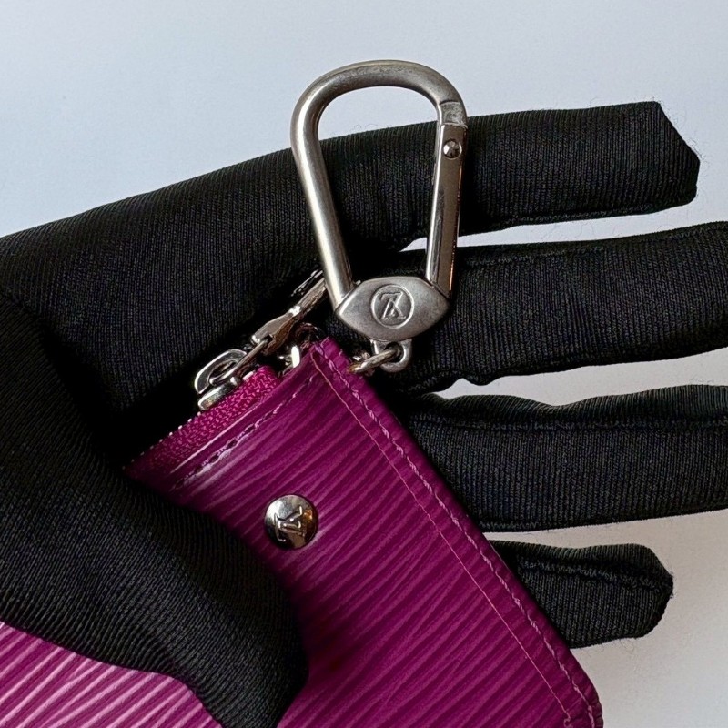 LV 紫紅EPI 鑰匙零錢包-9