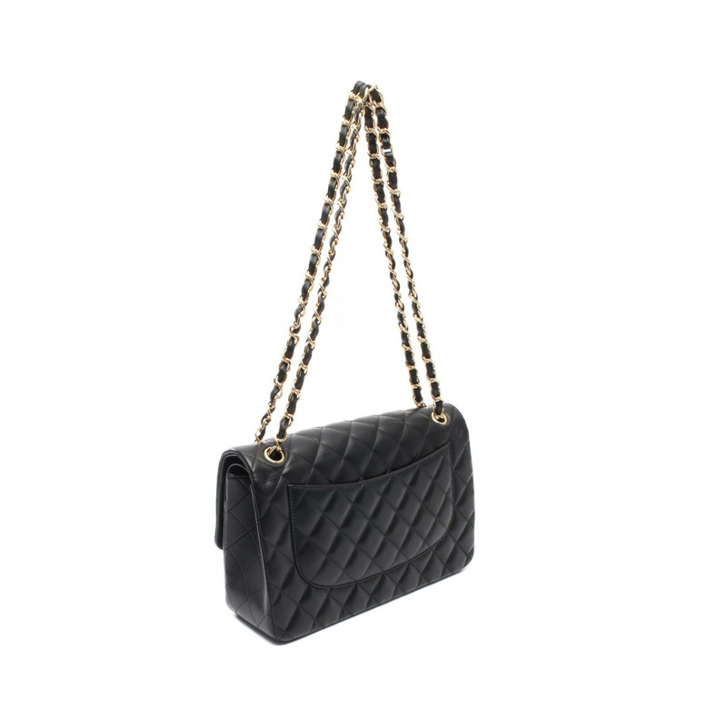 香奈兒 Jumbo Matelasse 30 鏈條肩背包 A58600（羊皮）黑色 二手 金色五金-1