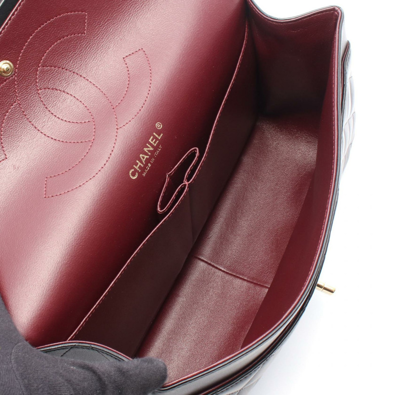 香奈兒 Jumbo Matelasse 30 鏈條肩背包 A58600（羊皮）黑色 二手 金色五金-2