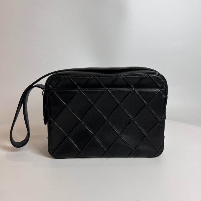 CHANEL 黑菱格相機包 6開-0