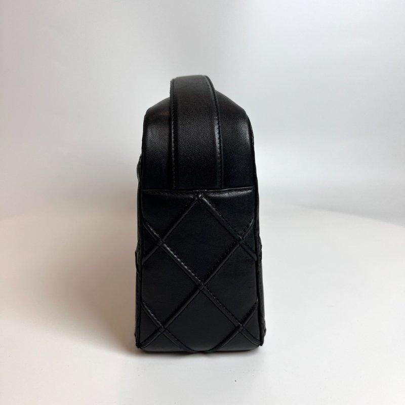 CHANEL 黑菱格相機包 6開-2