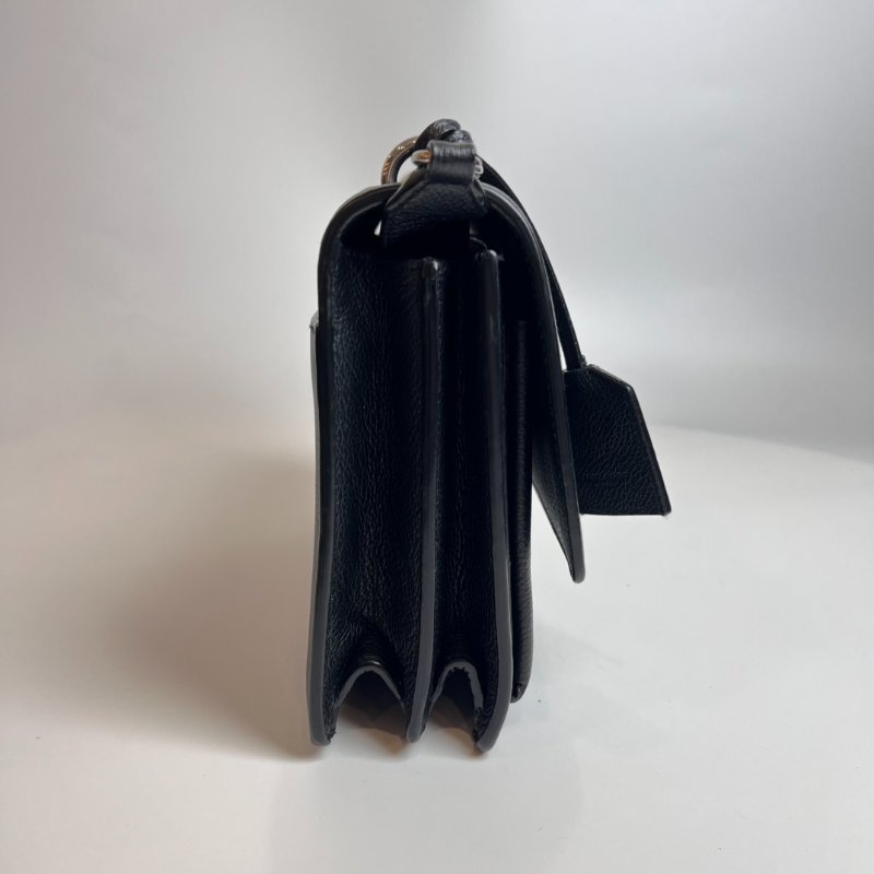 YSL 449453 黑銀扣荔枝皮SUNSET包-2