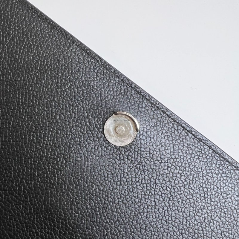 YSL 449453 黑銀扣荔枝皮SUNSET包-9