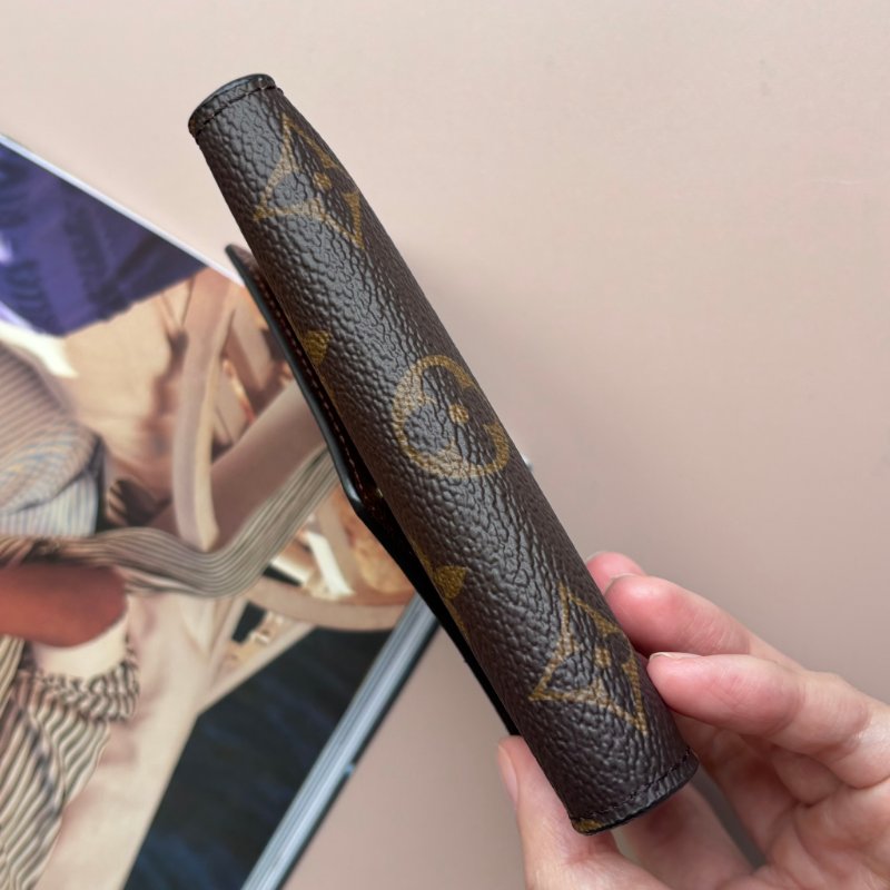 ::LOUIS VUITTON:: LV M62472 Victorine咖啡色經典花紋三折釦式短夾-2