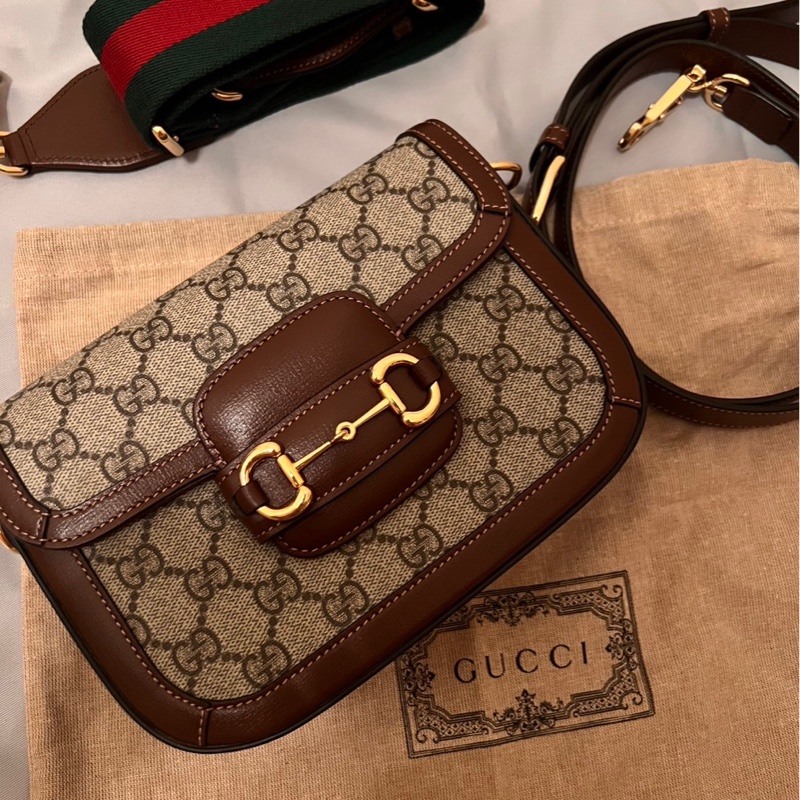 Gucci Horsebit 1955 small shoulder bag 9.9成新-0