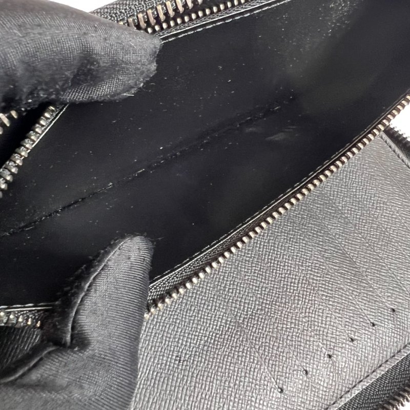 LV M62295 黑色老花直式長夾-6