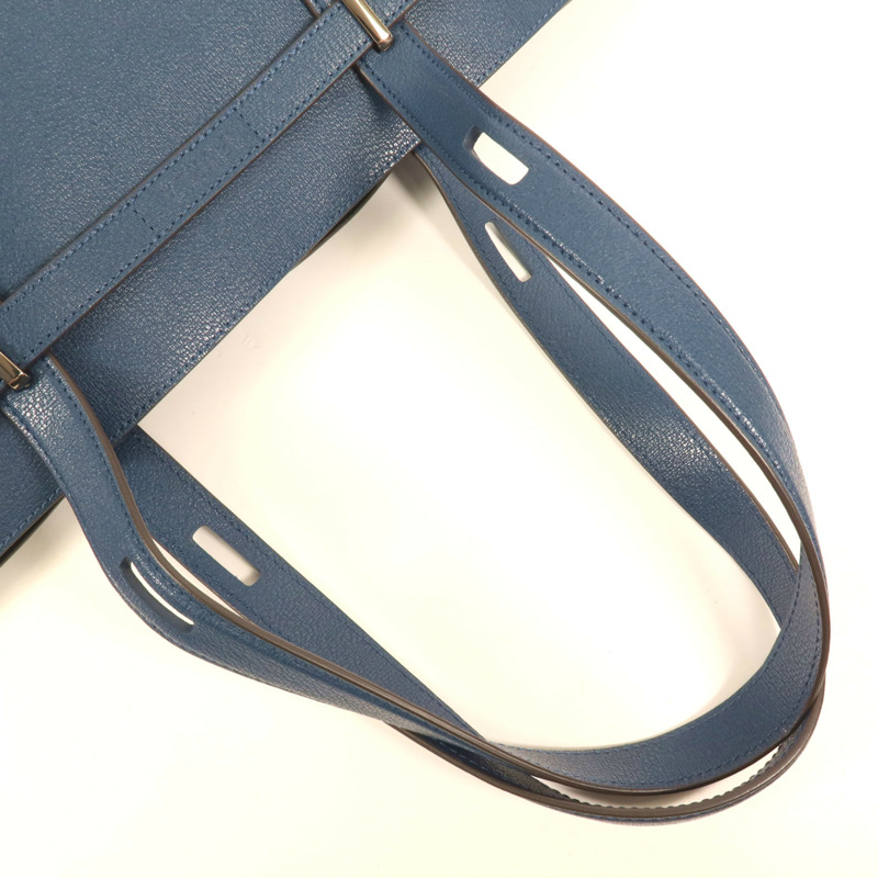 Furla 牛皮皮革Tote Bag銀扣肩背袋-6